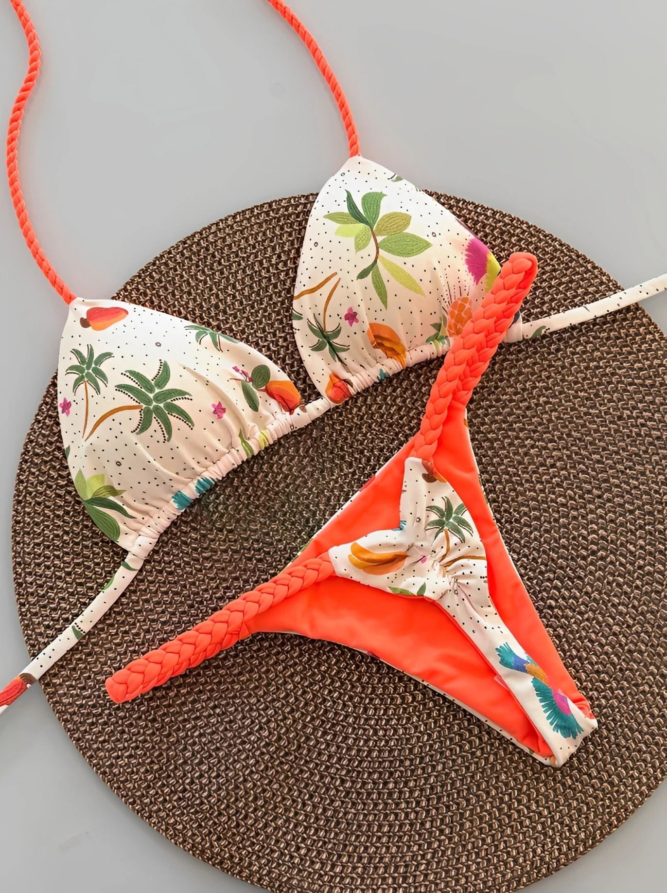 2026 Trikini 2026 Printed Thong Bikinis Padded Swimsuit Women Sexy Brazilian Swimwear Female Bathers Bathing Swimming Swim Suit