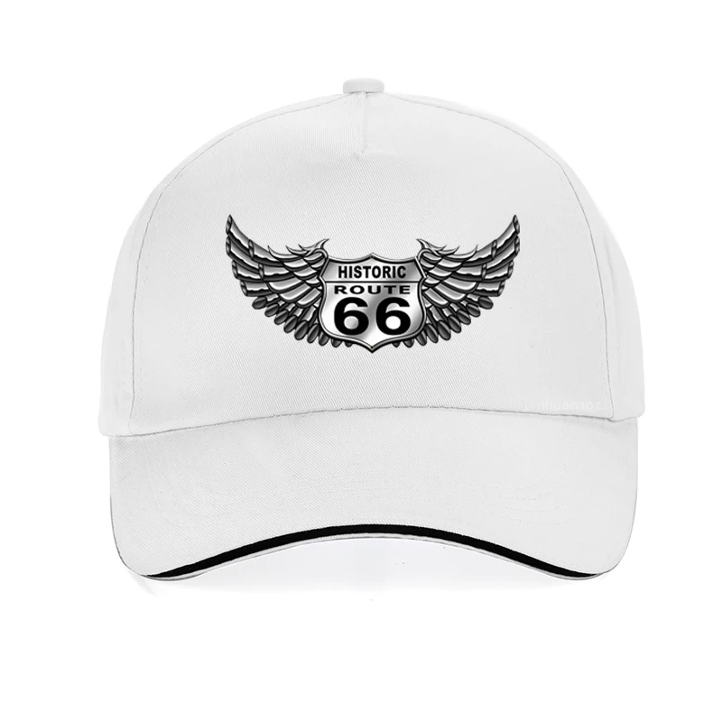 Fashion USA Route 66 Letters baseball cap punk Silver Wings 66 Moto Racing men hat Sun Protection Adjustable Snapback Dad Caps