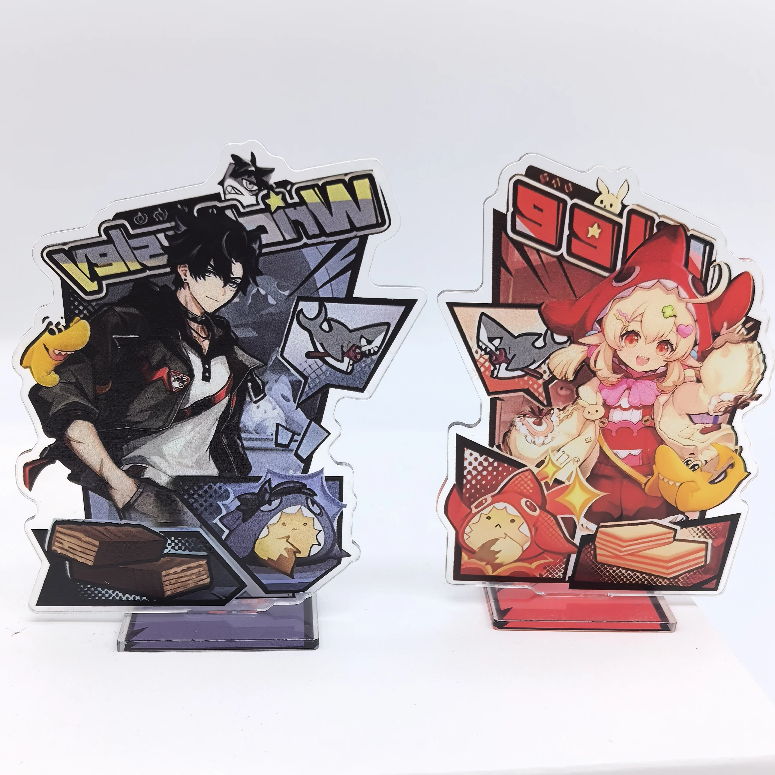 1Pc Anime gra Genshin Impact Sweet Venti Furina karta postaci Cosplay dekoracja stołu akrylowa płyta stojąca prezenty dla chłopców