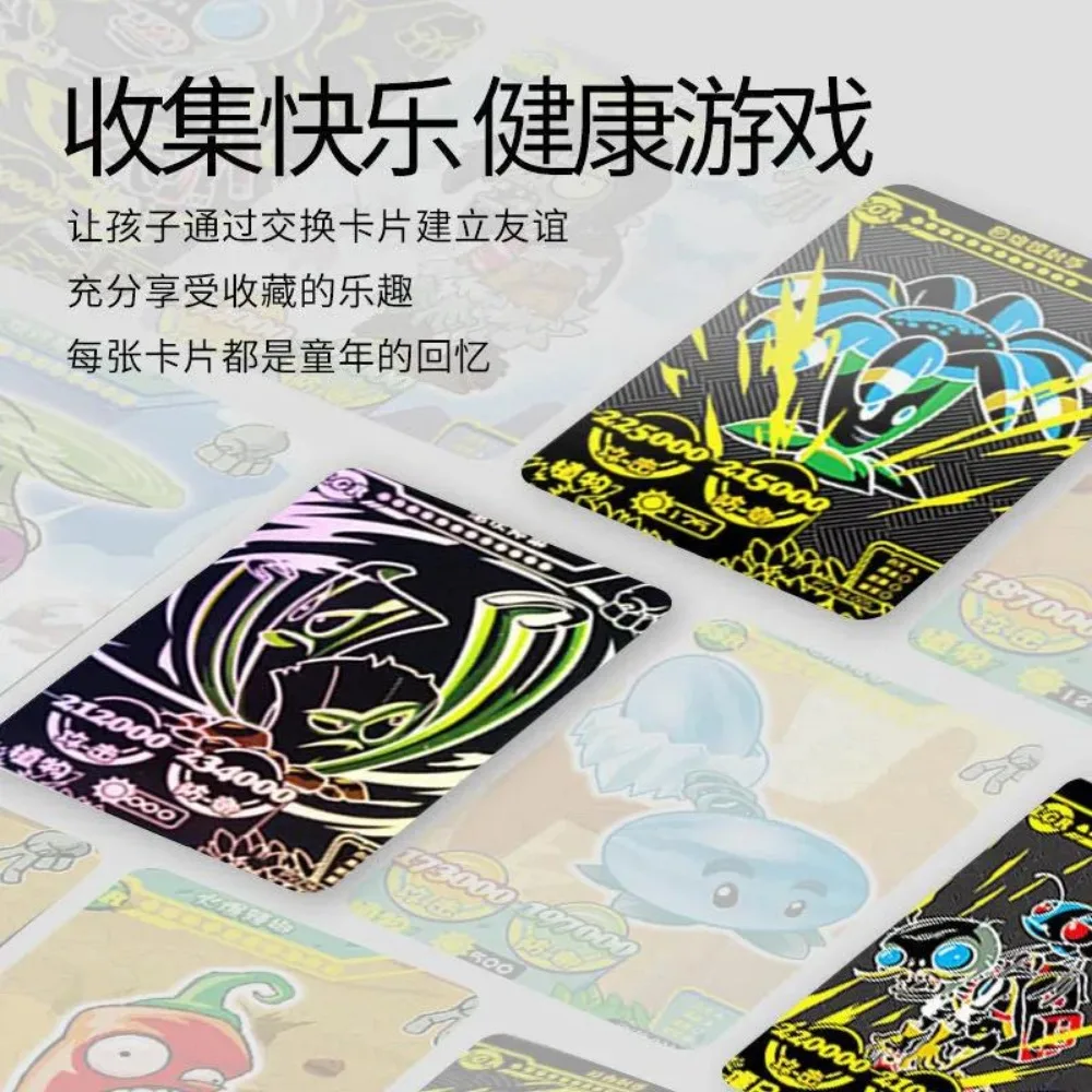 Plants Vs. Zombies Anime Game Interchangeable Collection Cards AR Battle Card Board Game Card Toy Gift for Child\'s Birthday