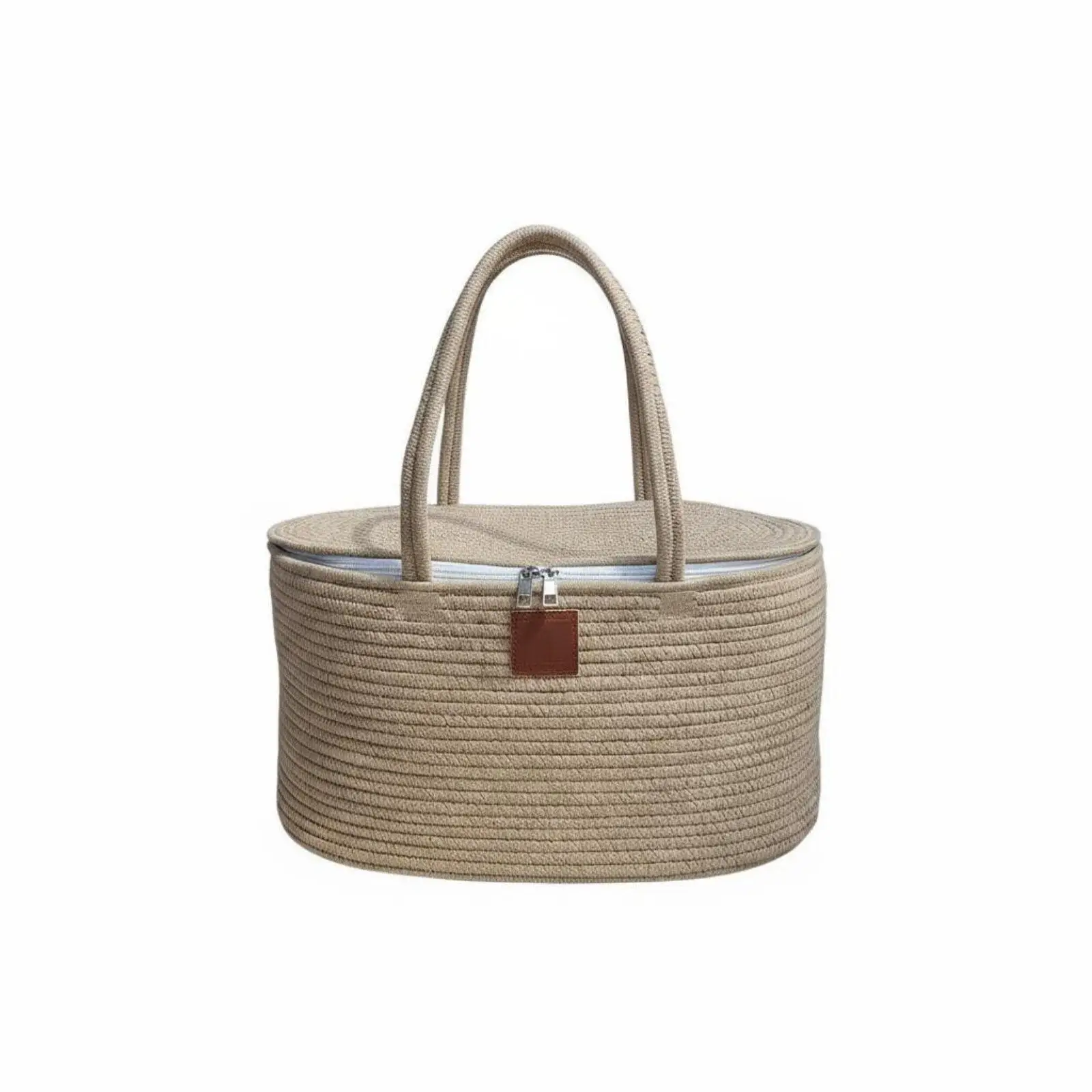Baby Nursery Storage Basket Diaper Organizer Cotton Rope Holder Large Capacity Portable Woven Bin for Clothes Toys Books