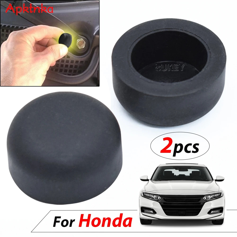 APKTNKA 2 pz Parabrezza Braccio Tergicristallo Testa Dado Tappi Bullone Vite Coperture In Gomma Per Honda Civic Accord 2003 - 2019 CRV