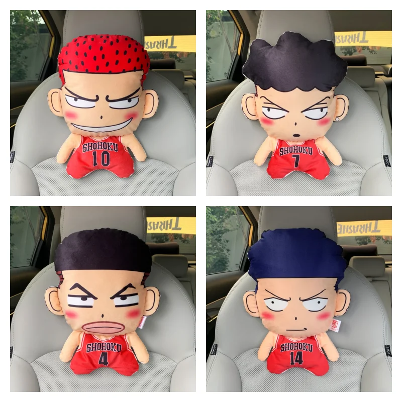 

Slam Dunk Master Rukawa Kaede Sakuragi Hanamichi Anime Cartoon Headrest Lumbar Support Creative Personality Cute Car Neck Pillow