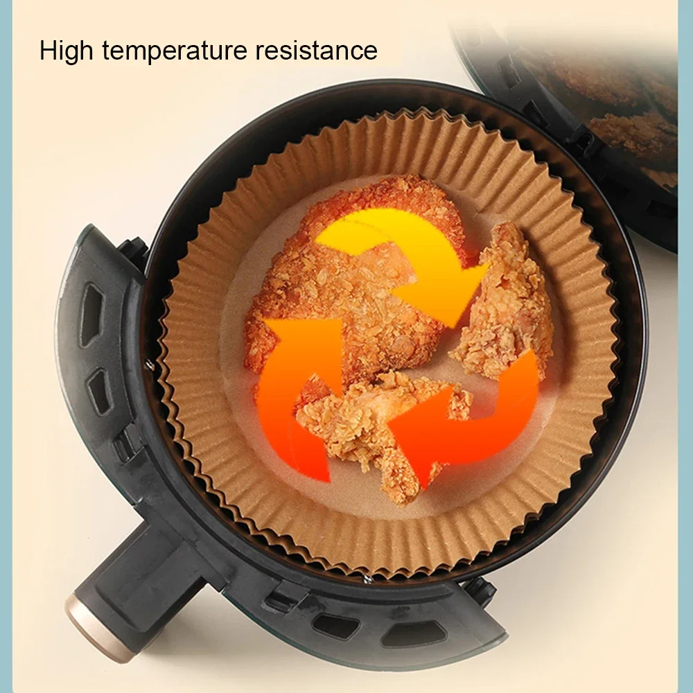 Air Fryer Disposable Baking Mats, Oil-proof Paper, Non-Stick, Round or Square, Special Papers, Kitchen Accessories, 25-100Pcs