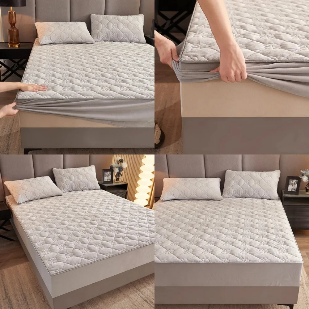 

Luxurious and opulent ultimate thickened cotton mattress cover providing unmatched comfort and durability. Soft, cozy anti-slip