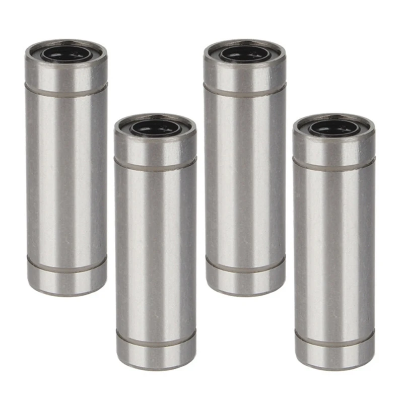 

4Pcs Linear Bearing 3D Printer Part Long Type 8mm Linear Bearings Set Steel Bearing Bushing for Engraving Machine