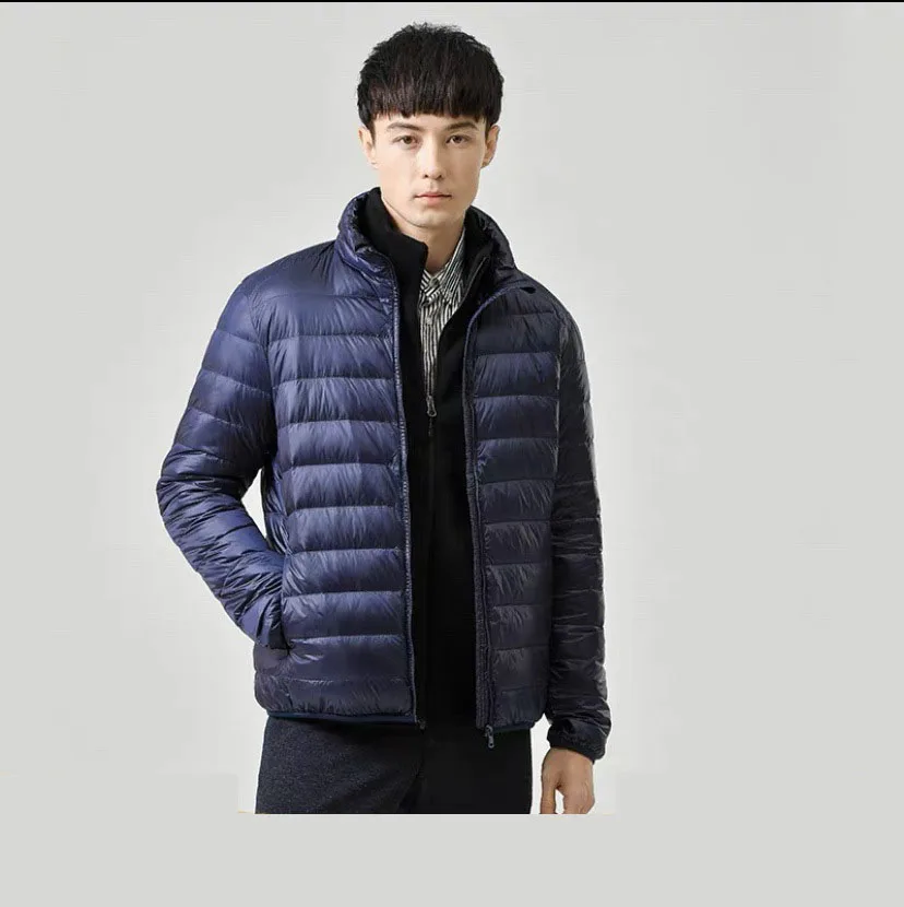 Men All-Season Ultra น้ำหนักเบา Packable Down Jacket ลม Breathable เสื้อโค้ทไซส์ใหญ่7XL Hoodies แจ็คเก็ต