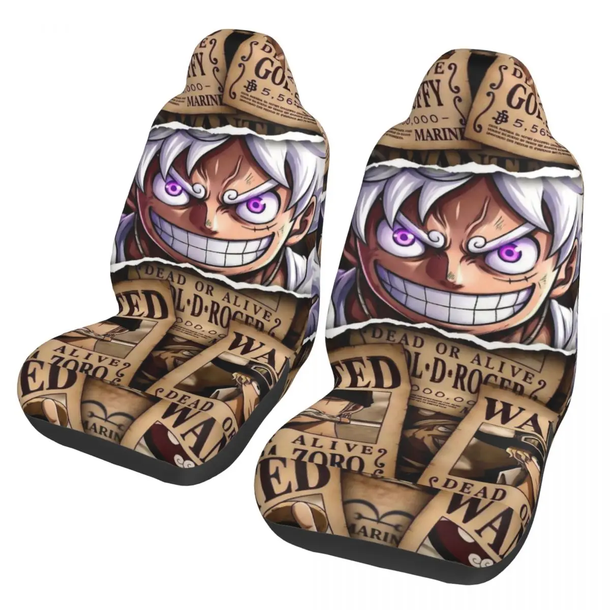 

One Piece Luffy Gear 5 Wanted Universal Car Seat Cover Four Seasons Travel Car Seat Covers Polyester Hunting
