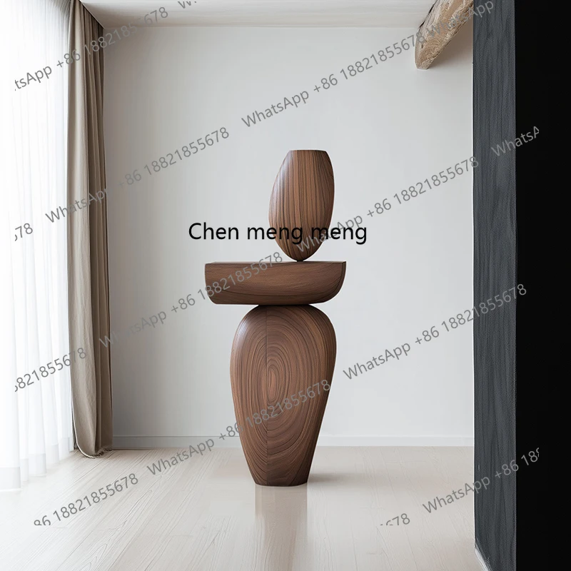 

Hotel wood carving decorations floor ornaments sales office abstract art creative sculpture