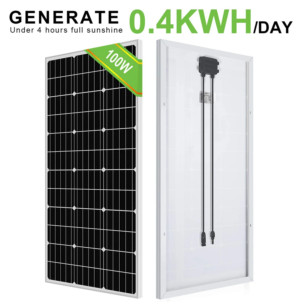 

BOGUANG Rigid Solar Panel 100W 200W Solar Panels 18V 10 Years Warranty 12V Monocrystalline Silicon Cell Solid Battery Charger