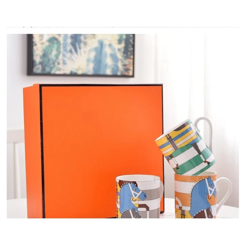 Ceramic 300ml Mug Large Capacity Water Cup for Home Daily Use Stylish Coffee Tea Cup Durable Tableware for Office Kitchen