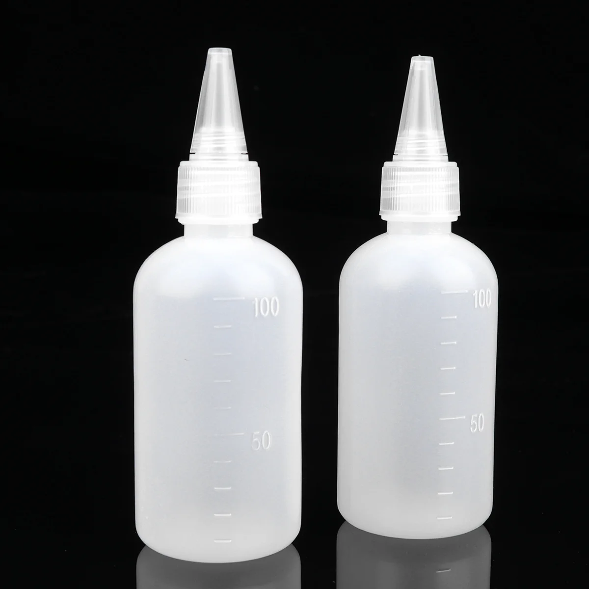 10Pcs Travel Lotion Bottles 100Ml Transparent Refillable Squeeze Dispenser Needle Mouth Leakproof Portable Small Liquid