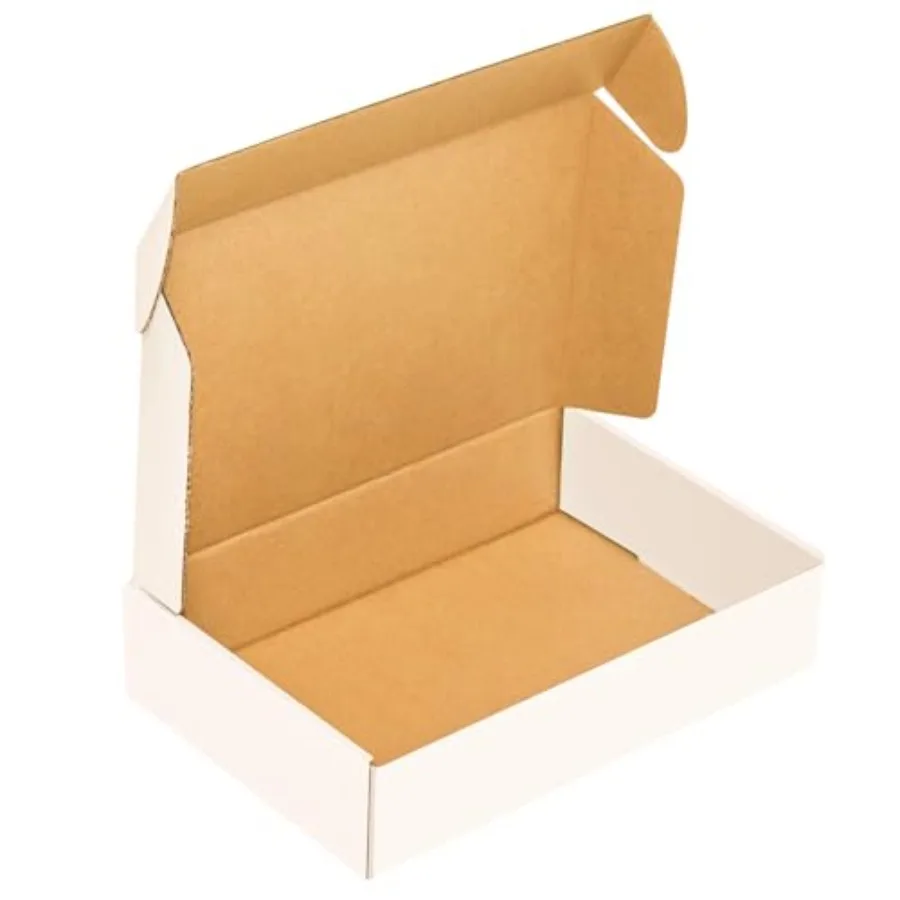 

50 pack Small Shipping Box, '', Corrugated Mailer, Cardboard Box, White, for Small Business