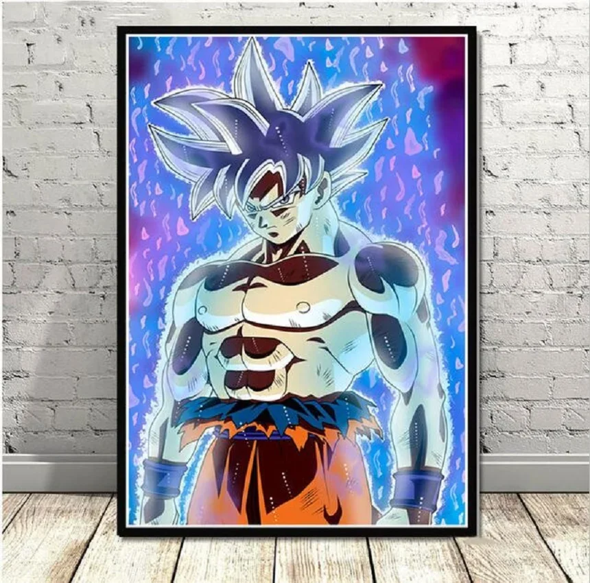 5D Full Round Diamond Paintings Anime Seven Ball Mosaic Kits Crystal Handicraft Embroidery Wall Arts for Home Wall Decor