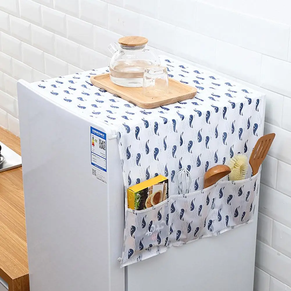 Refrigerator Washing Machine Cover Cloth Dust Cover Cover Household Refrigerator Organization Oil Proof Household Storage T R3J8