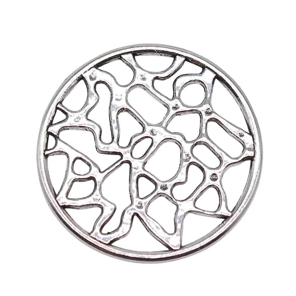 Materials Round Wafer Charms Jewelry For Woman 30x30mm 3pcs