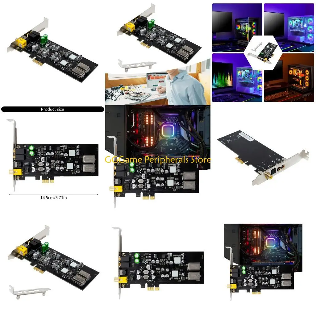 

U55B High Precise PCIe Digital Audios Sound Card Delivers 16/24Bit 48kHz Sampling