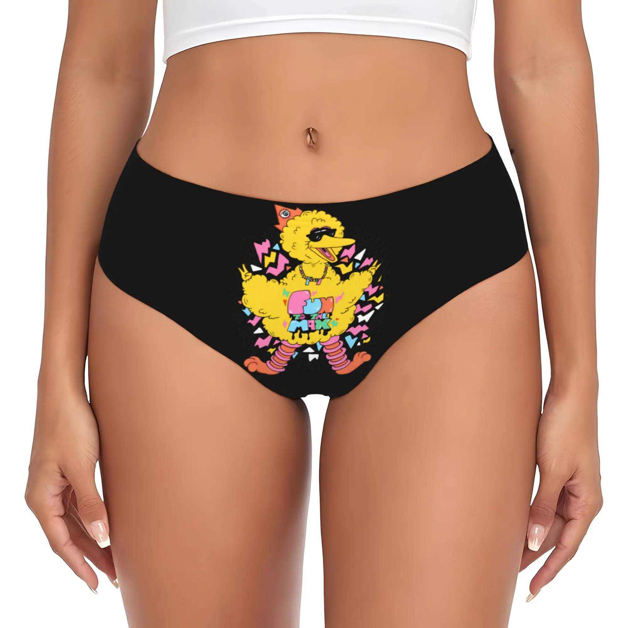 

Custom Womens Cookie Monster Panties Underwear Female Breathable Cartoon Briefs Underpants