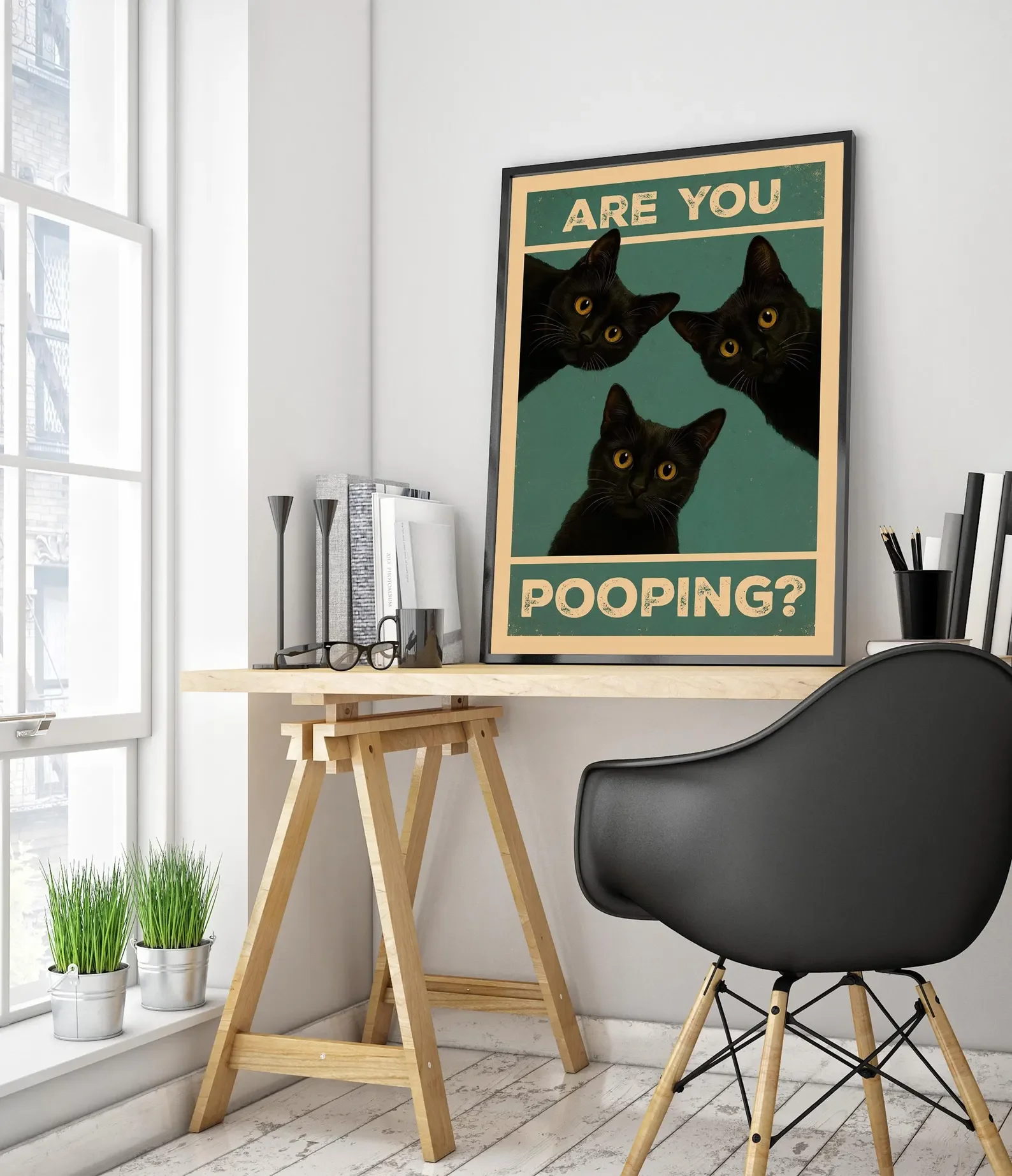 هل أنت أنبوب؟ ملصق القطط، طباعة نكت الحمام، ديكور فني جداري مضحك للمرحاض، طباعة القطط الطباعة، هدية #4