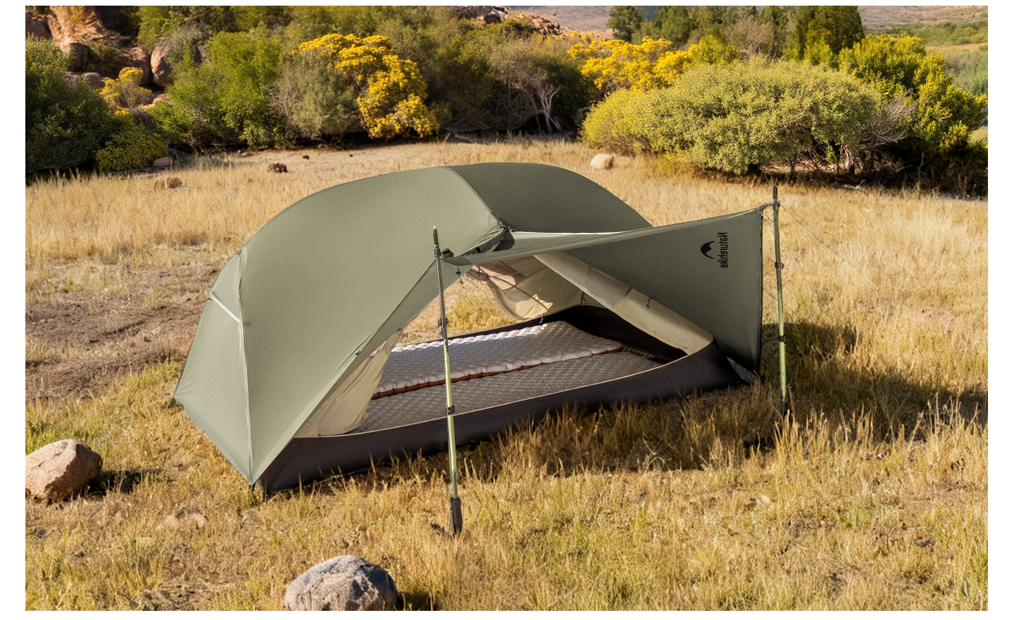 Naturehike Mongar Pro Ultraleichtes 1-2 Personen Zelt 20D Nylon Doppelschicht Wasserdichtes Wander- und Rucksackzelt für 3 Jahreszeiten – Detail 14