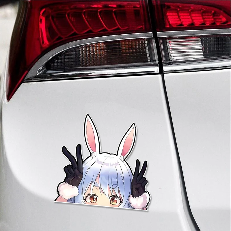 Car sticker JDM damp sticker pain car sticker Cat\'s ears (Steamed cat-ear shaped bread) girl waterproof reflective car sticker