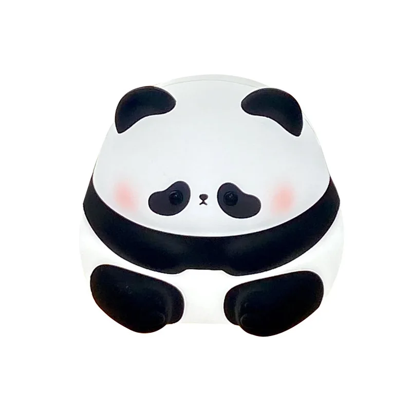 Huahua Silicone Night Light Creative Living Room Cute Panda Pat 3-Levels Adjustable Light Desktop Decoration Cartoon Kids Gift
