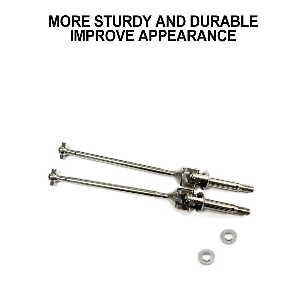 Steel 1/10 Front CVD Shaft RC Upgrade Part 2pcs Long-lasting Performance Rc Front CVD Shaft For LOSI Baja Rey 4WD RC Car Part