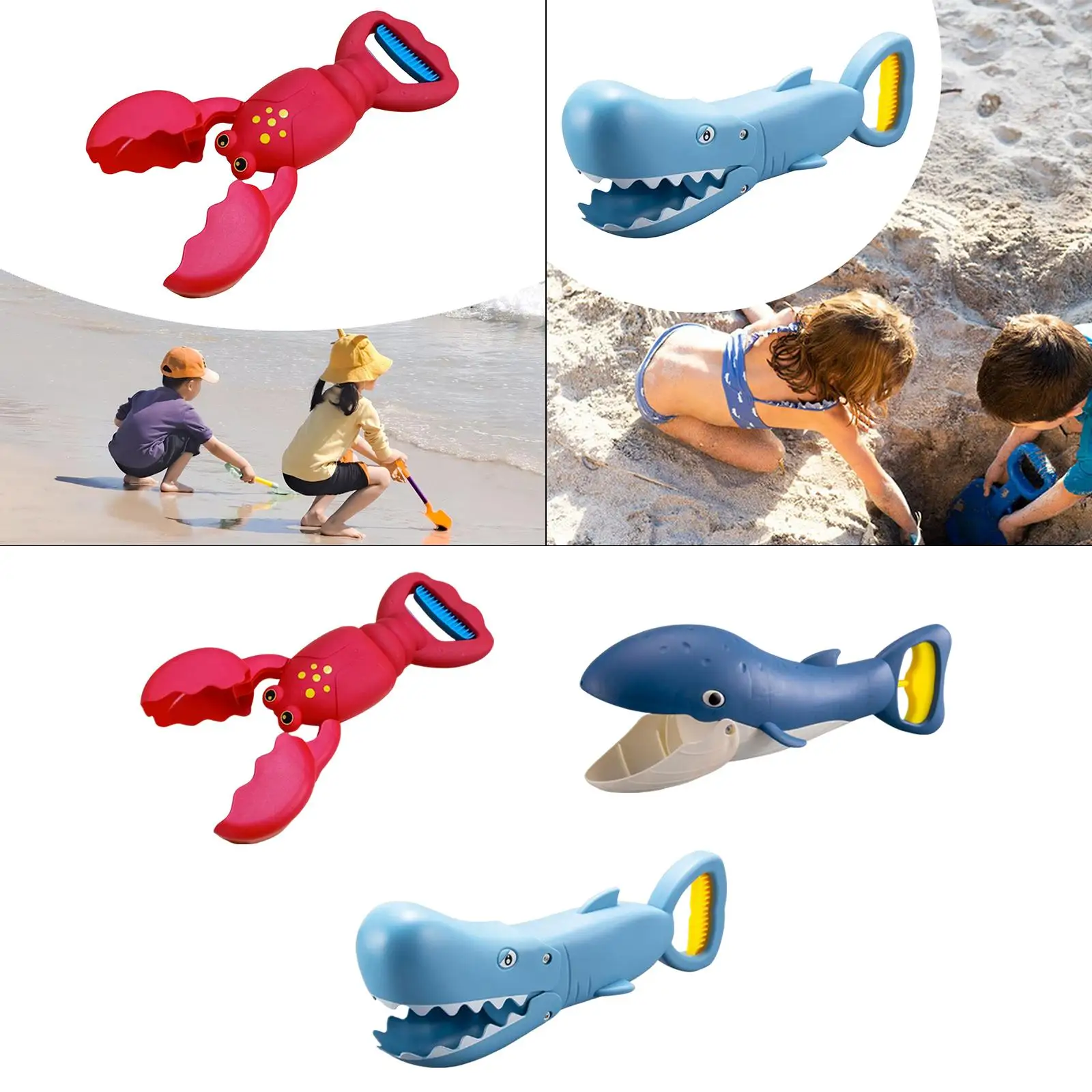Giocattolo da spiaggia per bambini, a forma di animale, cartone animato, clip da gioco portatile per scavatore di sabbia per regalo di compleanno,