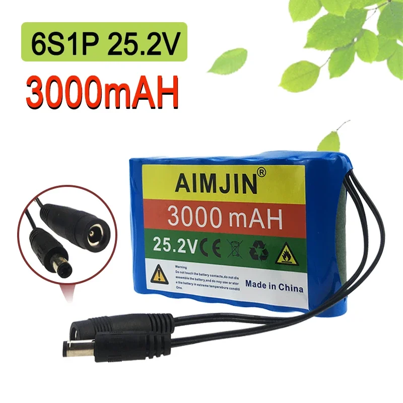 

6S1P 25.2V 3000mAh Lithium-ion Rechargeable Battery Pack, Suitable for Power Supply of Electric Toys, Electronic Products, etc