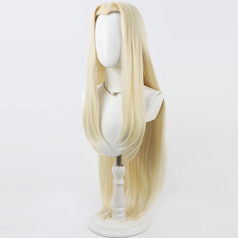 Lucullus Celestin Cosplay Wig Kuroinu Blonde 100cm Long Heat Resistant Synthetic Hair Halloween Party Role Play + Free Wig Cap view 4