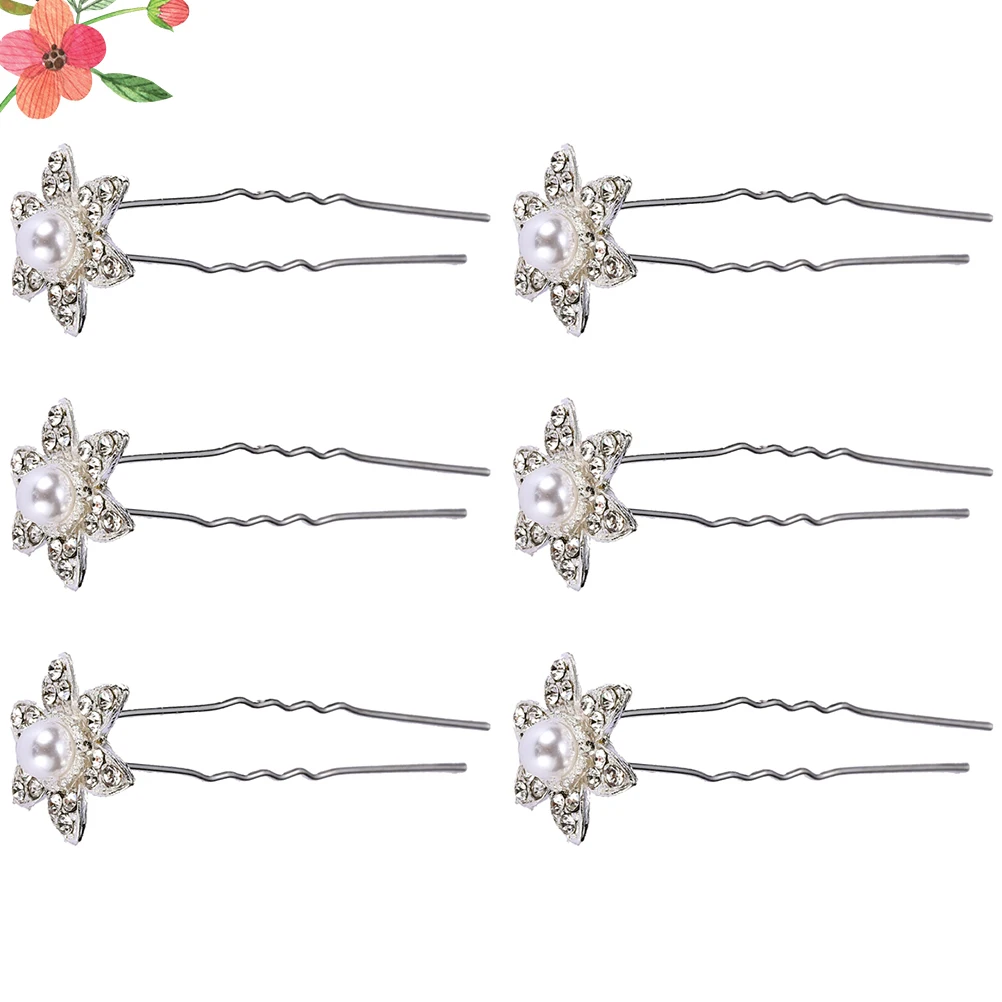 

6Pcs Flower Hairpin Stylish Headdress Special Party Fashion Hair Accessories Headwear for Women