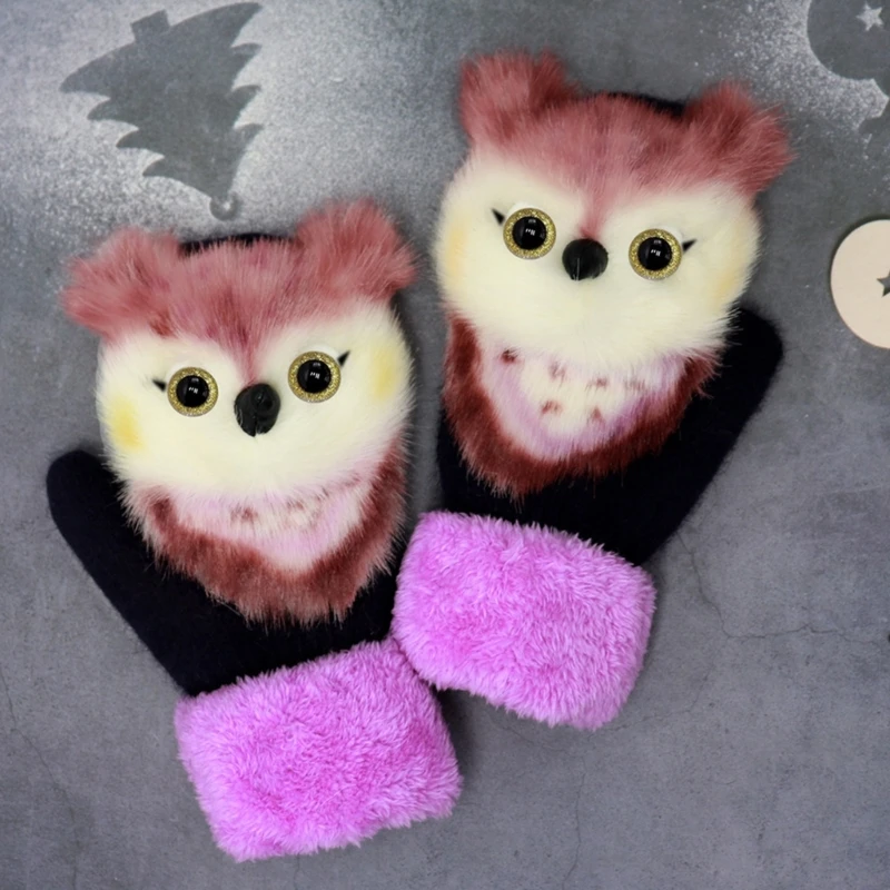 kid Gloves Animal Cute Children Gloves Cartoon Gloves Kids Plush Gloves Mitts Winter Cute Mittens Knit Gloves