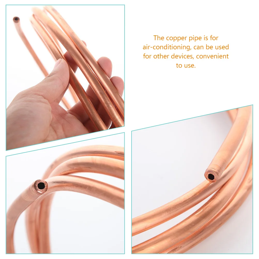 

2pcs Copper Tube 2M 4x0.5mm Soft Purple Pipe for Air Conditioner Refrigerator Freezer Tubing Durability Strength