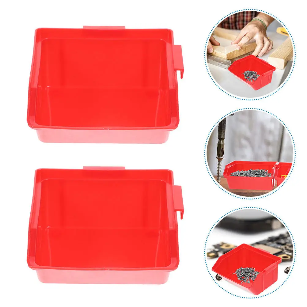 

4Pcs Stackable Storage Bins Parts Organizer Heavy Duty ABS Plastic Toolbox Organizer for Warehouse Garage Workshop