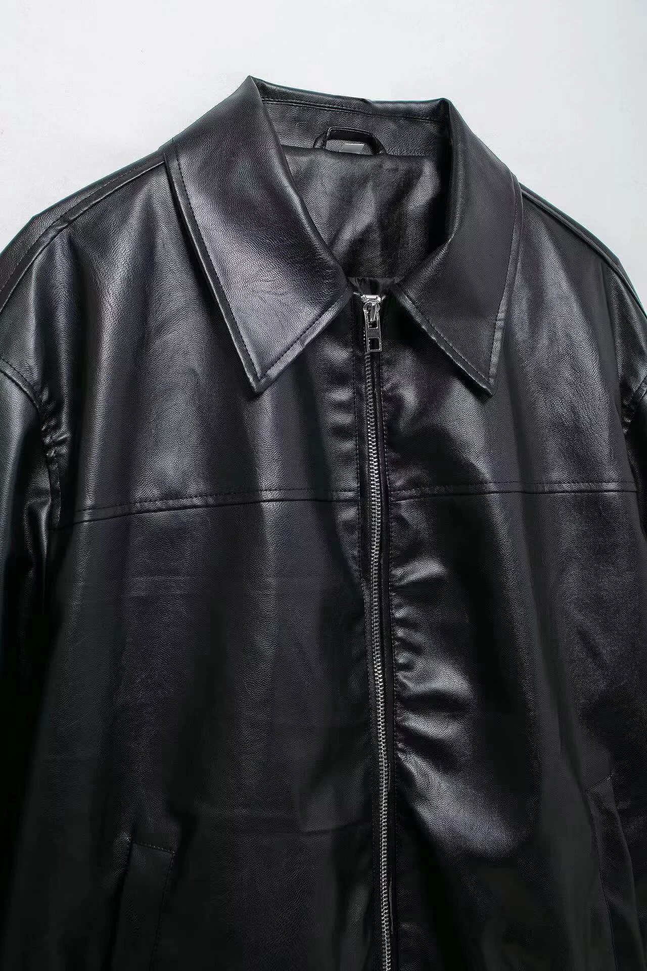 Veste de pilote polyvalente en faux cuir pour femme, style européen et américain, nouveau produit d'automne 2025