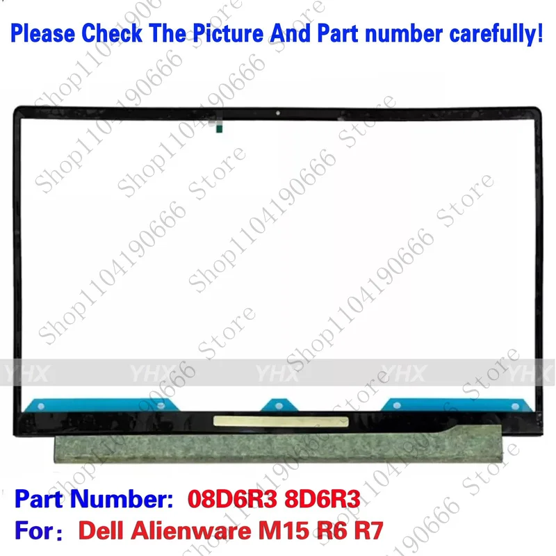 

Notebook computer components New For Dell Alienware M15 R6 R7 LCD Front Bezel B Cover Shell Case 08D6R3 8D6R3.