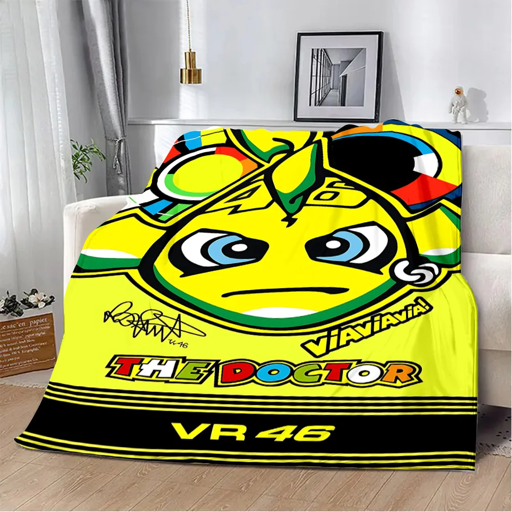 D-DoctorS R-rossis VR-46 Printed Blanket Picnic Blankets Warm Blanket Soft and Comfortable Blanket Home Travel Birthday Gift