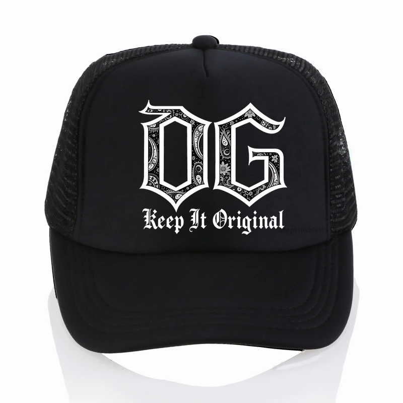 

OG Keep It Original Graphic print baseball cap fashion casual Sunshade hat summer adjustable breathable mesh cool trucker hats