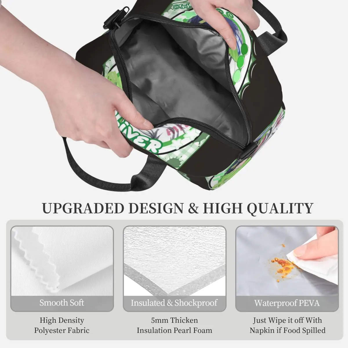 Oliver Aiku Lunch Bags Insulated Bento Box Waterproof Lunch Tote Leakproof Picnic Bags Cooler Thermal Bag for Woman Girl Travel