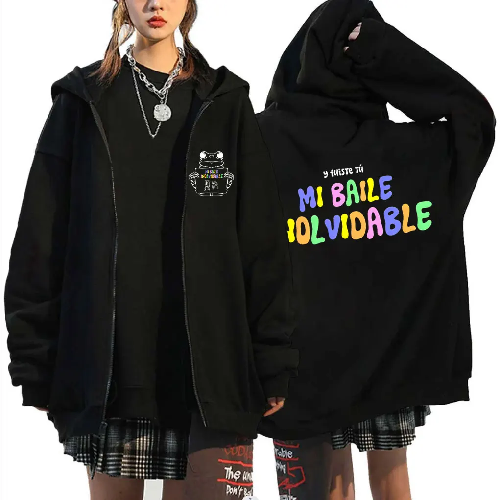 

Rapper Bad Bunny Debi Tirar Mas Fotos DTMF World Tour 2026 Zipper Hoodie Men Women Fashion Hip Hop Vintage Zip Up Jacket Coat