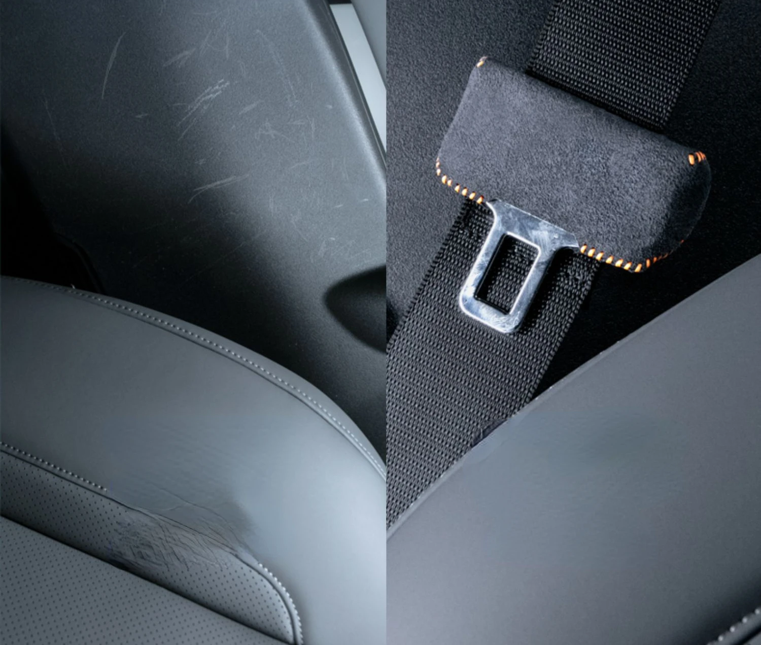 Suitable For Tesla  Model 3 2020 2021 2022 2023  Suede Automobile Safety Belt Buckle Protection Cover