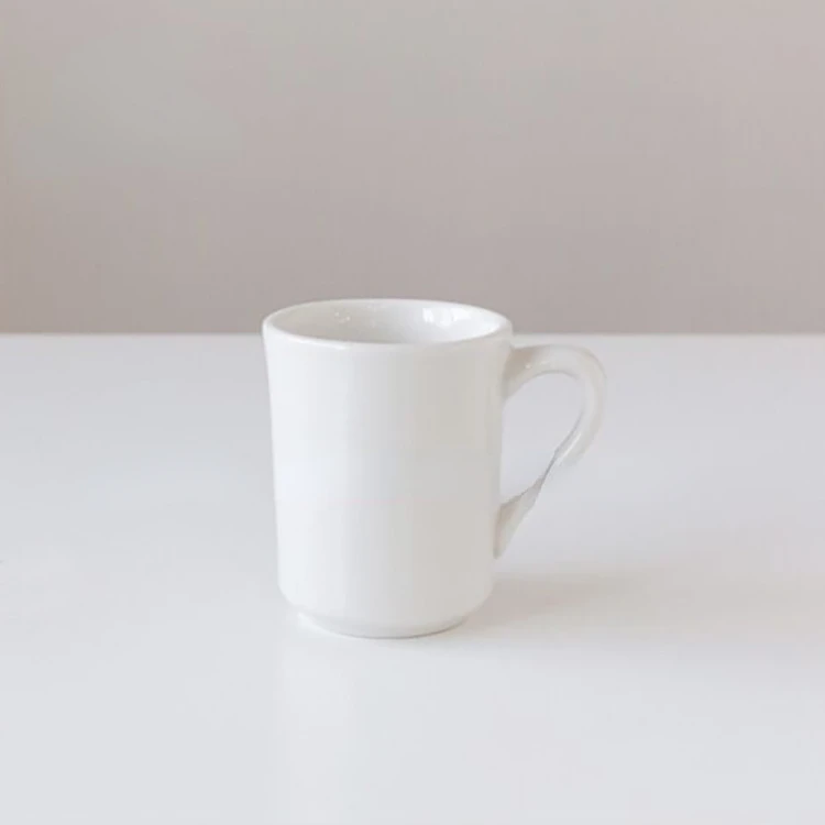 

Authentic milky white straight mug Korea ins coffee cup American latte flower afternoon teacup