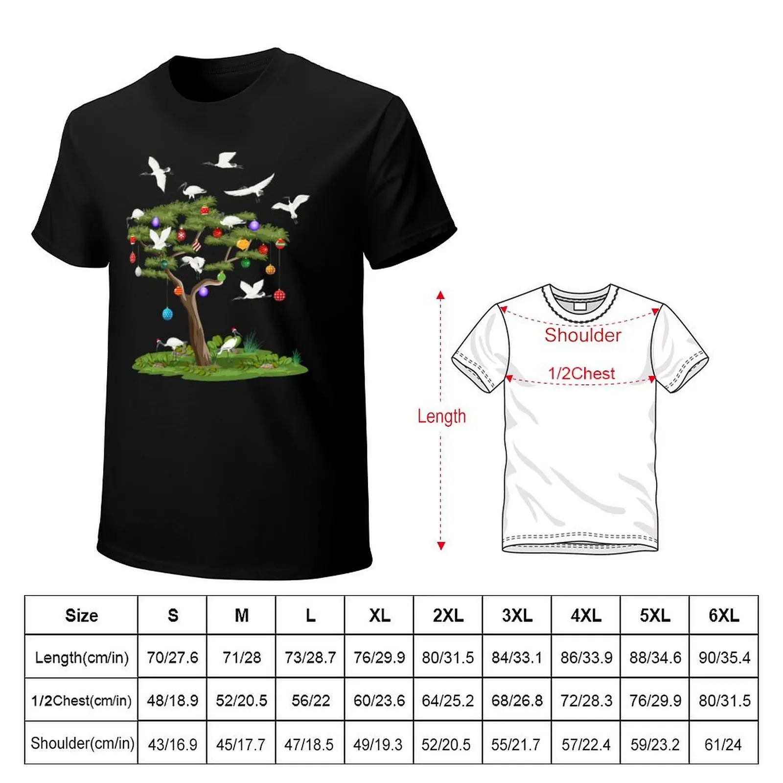 Australian White Bin Chicken Christmas Ball Lights Ibis Bird Santa Funny Xmas Animal Tree T-Shirt