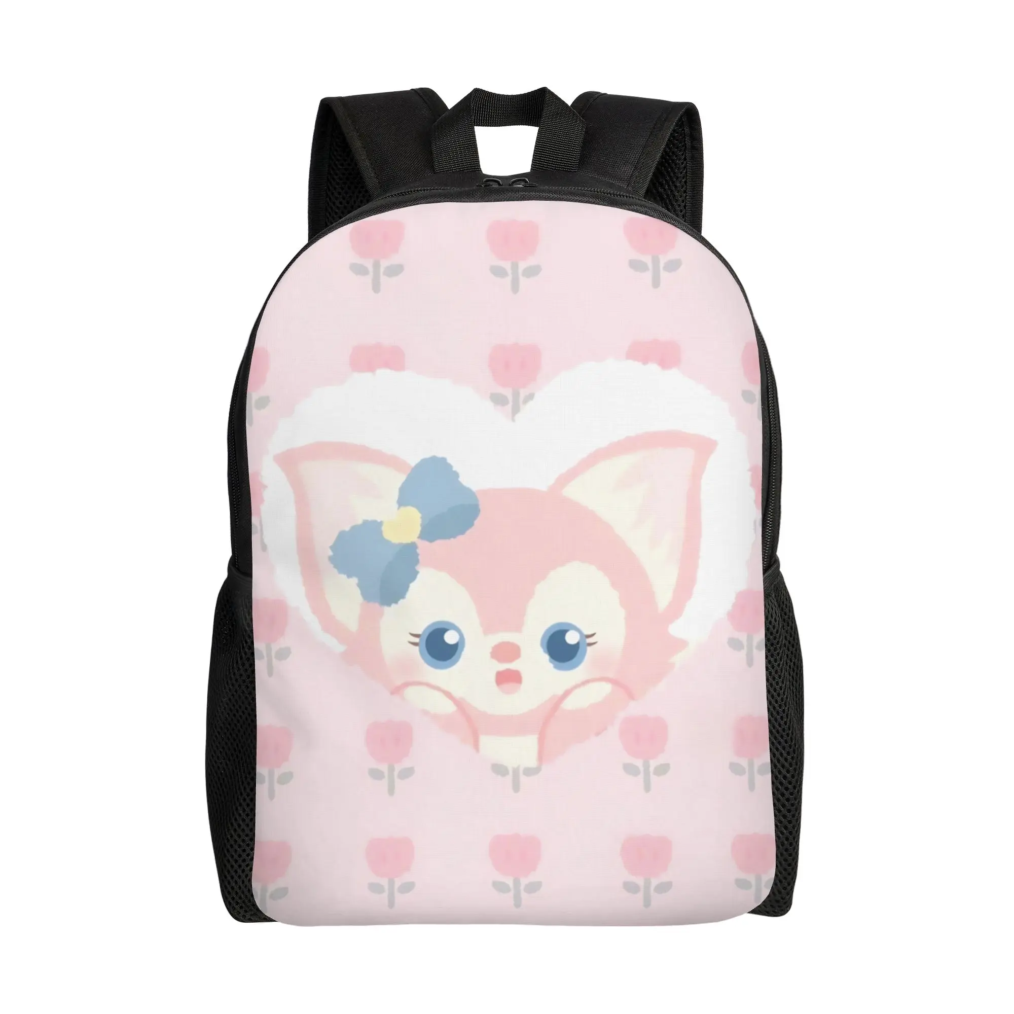 

1PC first day of school Backpack Disney Duffy friends Daypack LinaBell Pink fox Good Quality For School Zipper Closure Rucksack