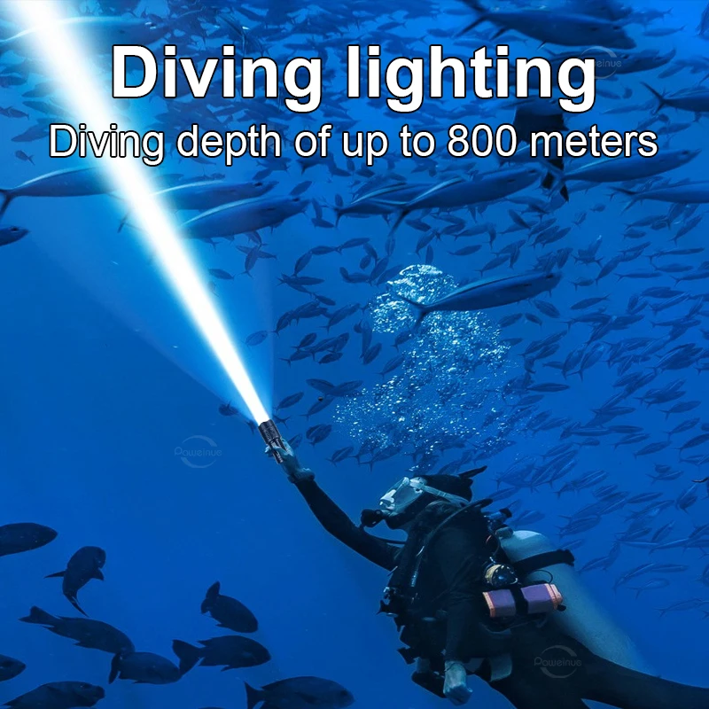 8800LM Newest Professional Diving Flashlight 5*T40 Underwater Lamp 800M Powerful LED Flashlight Scuba Diving Lantern Torch Light