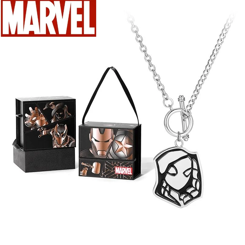 

Marvel Spider Man Cartoon Anime Necklace Creative Personality Male and Female Pendant Collar Gift Box Set Birthday Gift