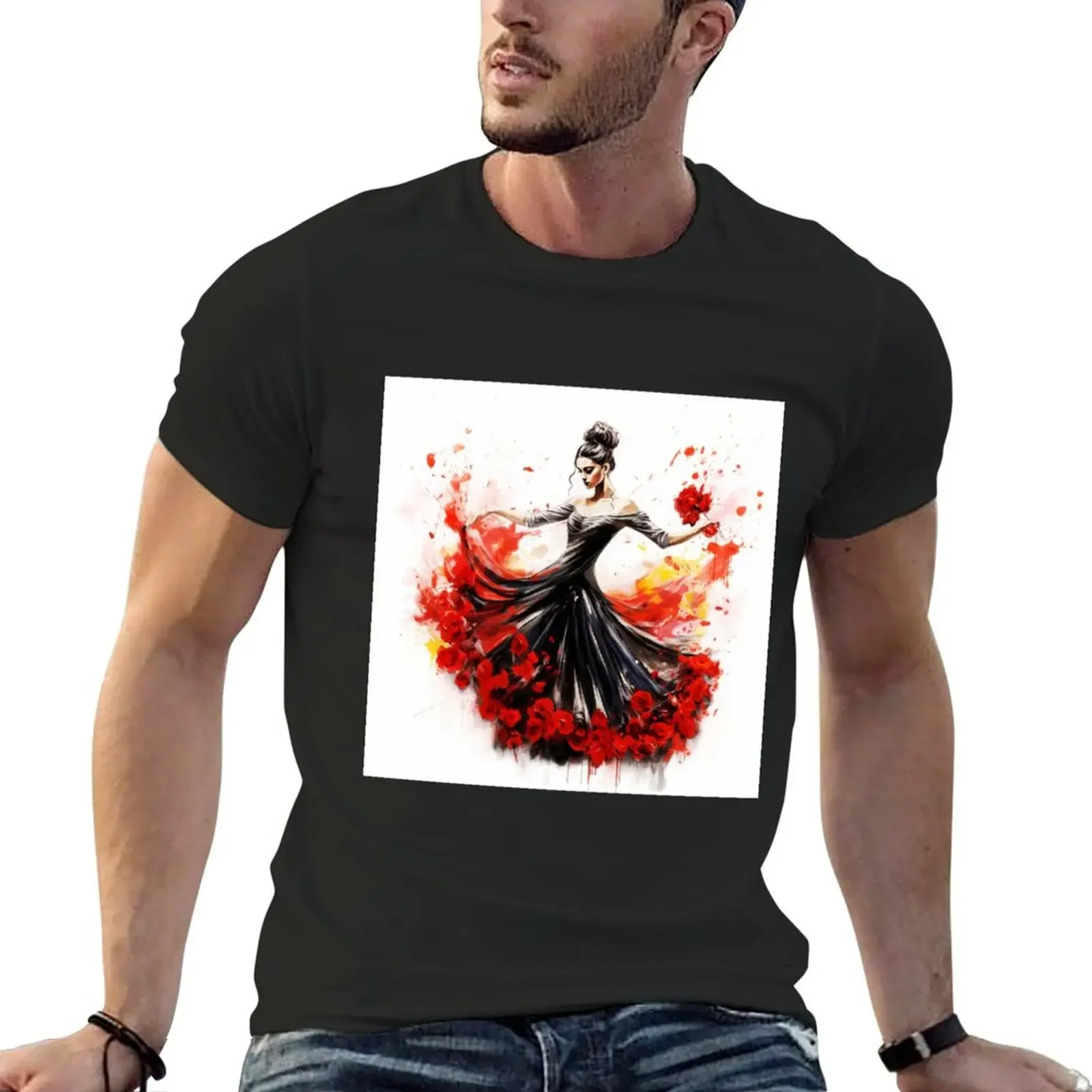 Flamenco -Series 01 - Art Juice by Csaba Fikker T-Shirt cheap stuff oversized summer tops mens funny t shirts