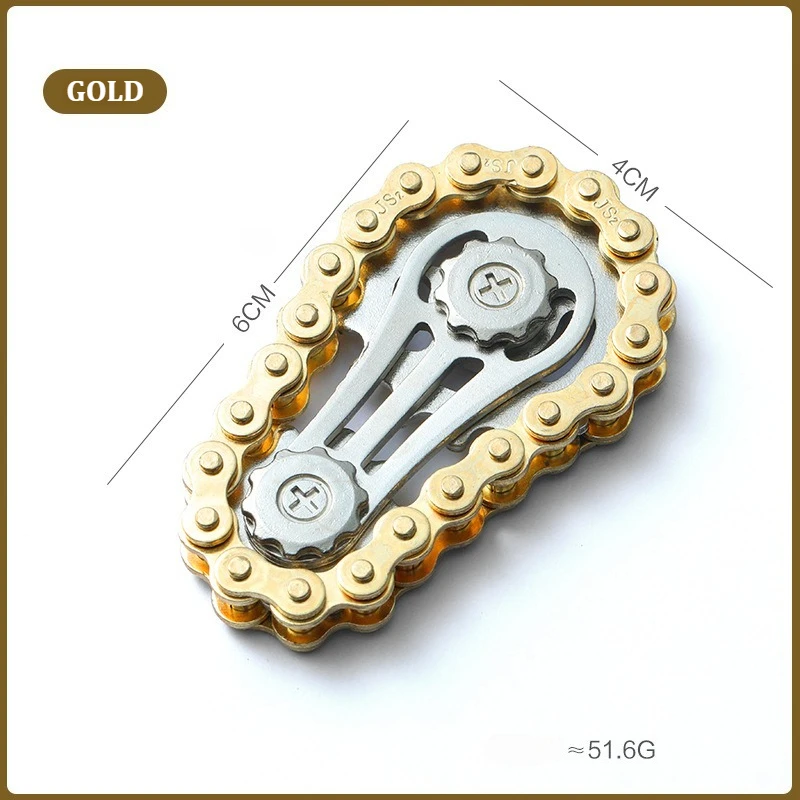 Fingertip Gyro Sprockets Flywheel Fidget Spinner Antistress Anxiety Metal Chains EDC Spinner Fidget Toys For Adult Kids