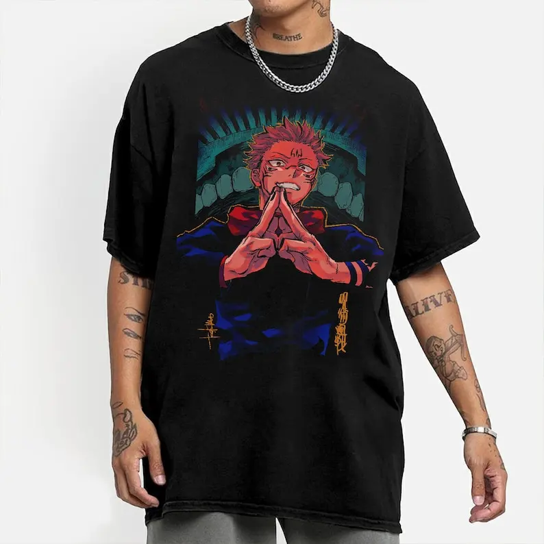 

Anime shirt, Ryomen Sukuna, Oversize, Manga shirt