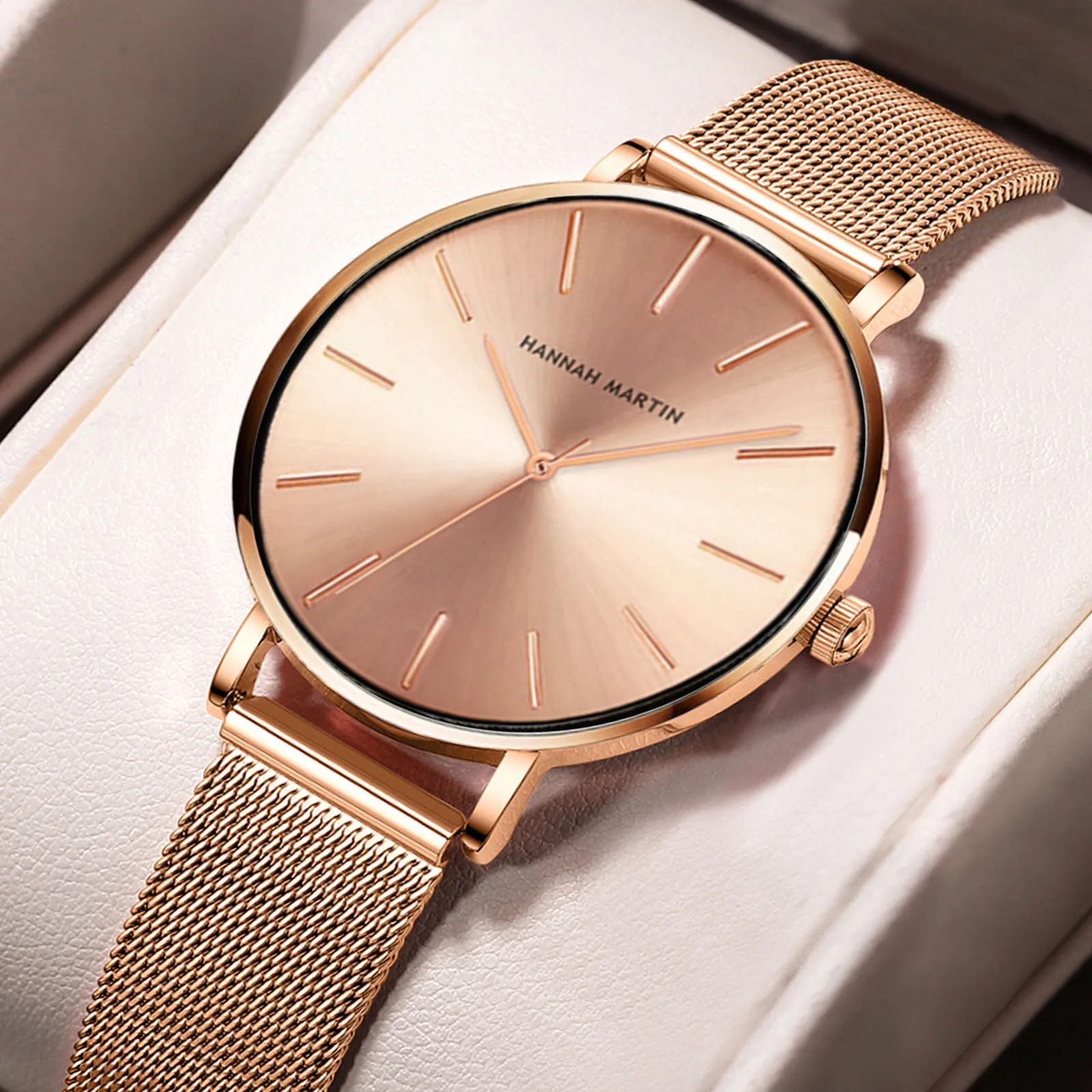 Simple Black Watches for Women Silver Rose Gold Stainless Steel Mash Japan Quartz Waterproof Women's Watch Casual Daily Wearing